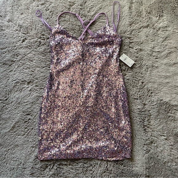 NWT purple sequence dress from Windsor - Picture 3 of 9